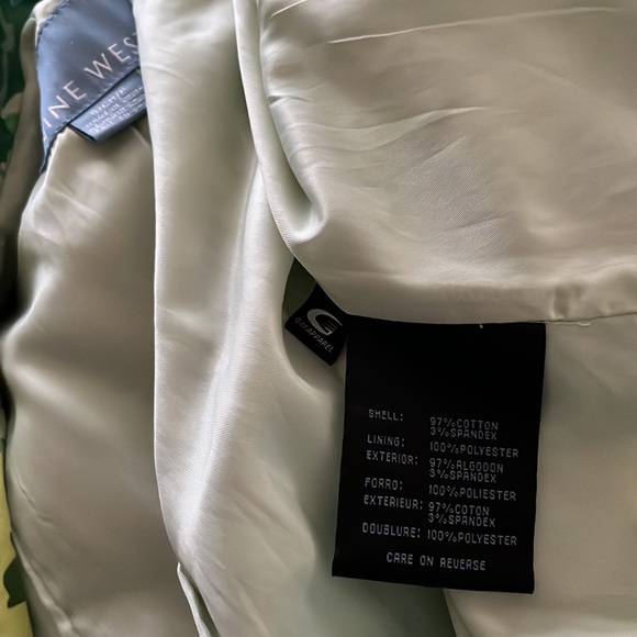 Nine West floral button down fitted trench coat - Picture 8 of 8